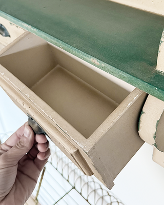 Farmhouse Arched Wall Shelf with 2 Drawers