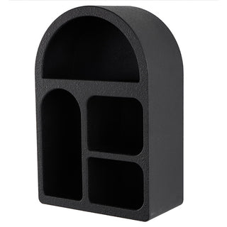 Arched black wall shelf modern home organizer