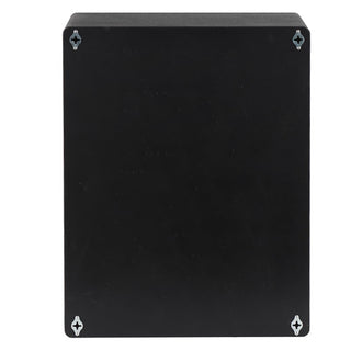 Back view black wall shelf mounting hardware