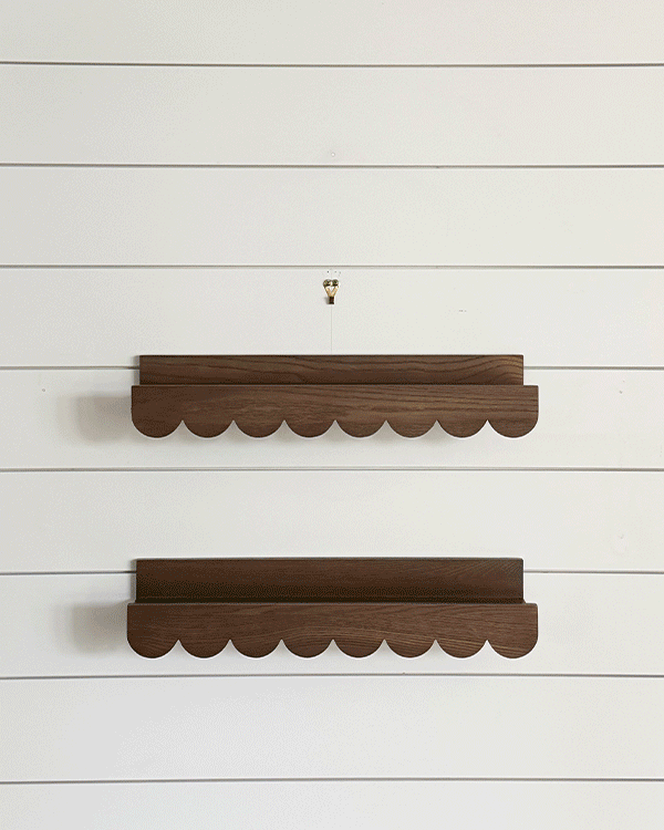 Scalloped Floating Shelves, Set of 2