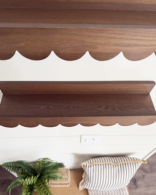 Scalloped Floating Shelves, Set of 2
