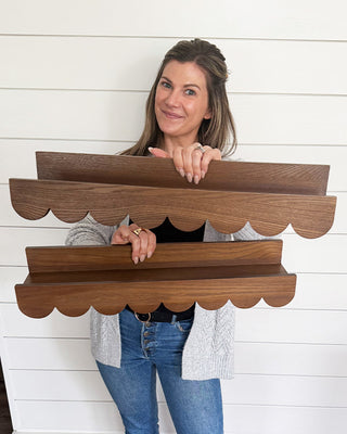Scalloped Floating Shelves, Set of 2