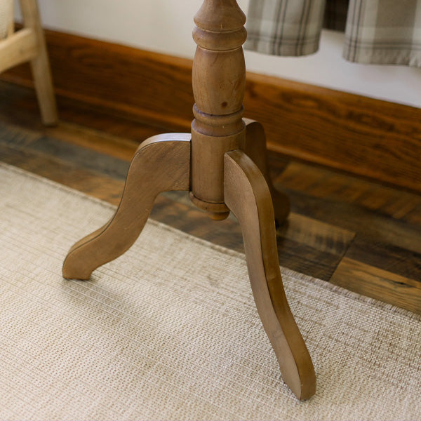 Spindle Base Table Round Wood Side Table with Spindle Base - Decor Steals