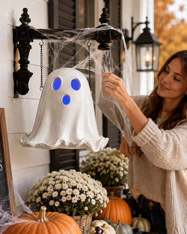 3D Color Changing LED Glowing Ghost Sign | "Halloween" Signs of the Season