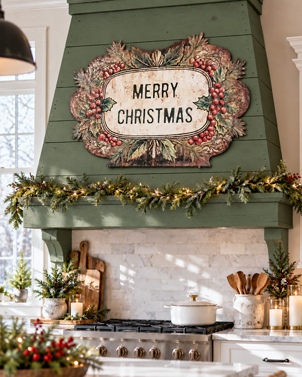 Folk Art Merry Christmas Metal Dummy Board