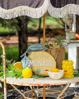 Vintage-Inspired Ice Cold Lemonade Wall Sign