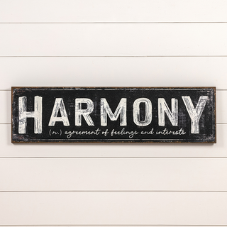 Harmony Definition Vintage Metal Wall Sign