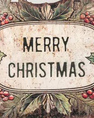 Folk Art Merry Christmas Metal Dummy Board