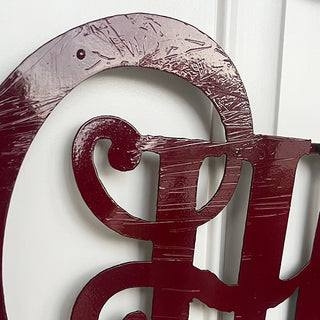 Oversized Merry Christmas Metal Wall Sign with Reindeer