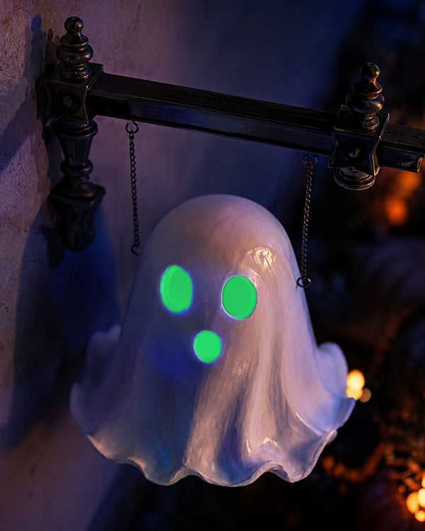 3D Color Changing LED Glowing Ghost Sign | "Halloween" Signs of the Season