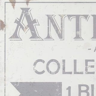 Vintage Antiques and Collectibles Distressed Wood Directional Sign