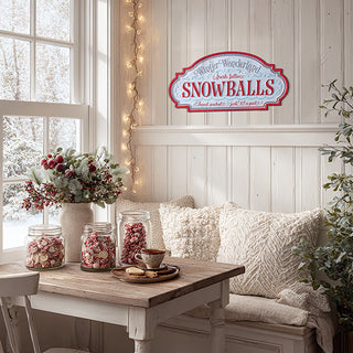 Scalloped Vintage Metal Christmas Wall Sign, Choose Your Style