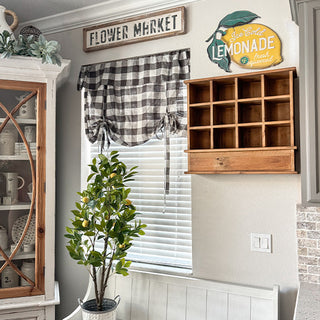 Farmhouse kitchen wall with lemonade metal sign