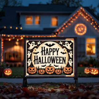 Solar Glow Halloween Yard Sign Starter Kit, Choose Your Style