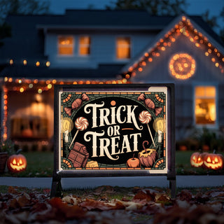Solar Glow Halloween Yard Sign Starter Kit, Choose Your Style
