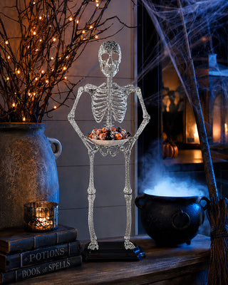 Eerie Iron Skeleton Statue