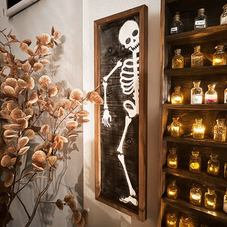 Leaning Skeleton Art