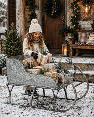 50 Inch Huge Metal Sleigh