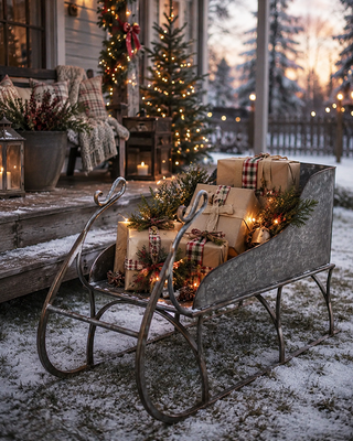 50 Inch Huge Metal Sleigh