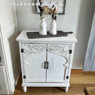 White Wooden Cottage Cabinet
