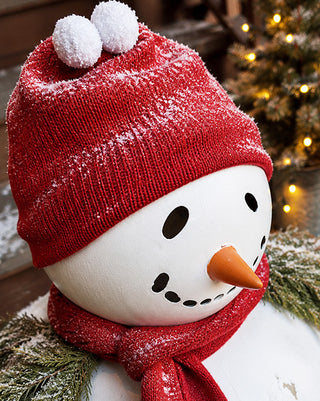 30 Inch Tall Outdoor Metal Bell Snowman