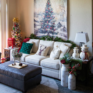 Indoor/Outdoor Frosted Snowman Luminaries, Set of 2