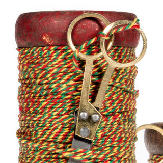 Old World Multi-colored Twine & Scissor Spool Set, Set of 3