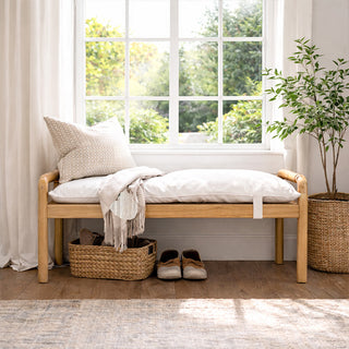 Farmhouse Wood Bench + 6 Free Gifts