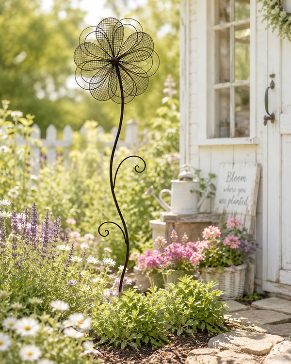 40 Inch Flower Garden Stake Outdoor Yard Decor