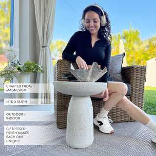 Outdoor Pedestal End Table