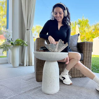 Outdoor Pedestal End Table