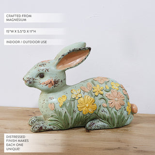 Mint green magnesium Easter bunny indoor outdoor statue