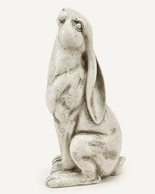 Gazing Hare Garden Statue Resin Weathered Finish Indoor Outdoor