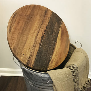 Whiskey Barrel Metal Drum Table