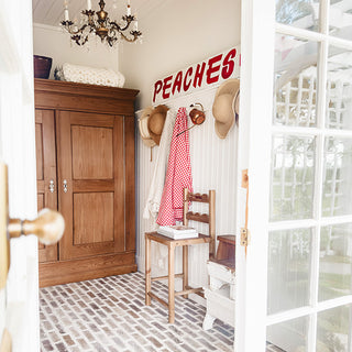 Reclaimed Wood Scalloped Counter Stool