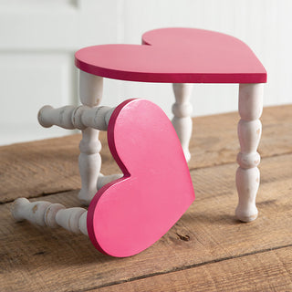 Set of wooden heart risers