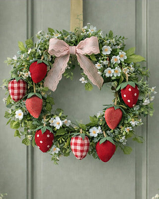 Fabric Strawberry Ornaments, Set of 4