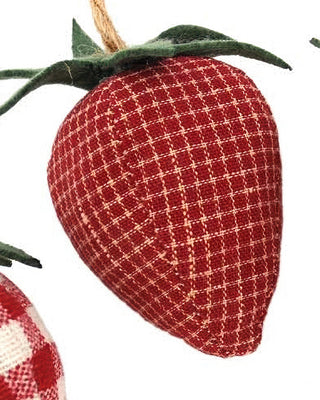 Fabric Strawberry Ornaments, Set of 4