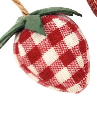 Fabric Strawberry Ornaments, Set of 4