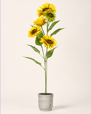 36 Inch Yellow Potted Sunflower Artificial Faux Plant Farmhouse Decor