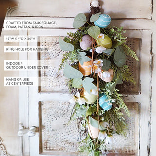 Easter egg swag with faux greenery product details