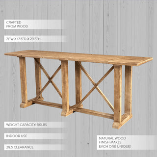 X Base Sofa Table Details