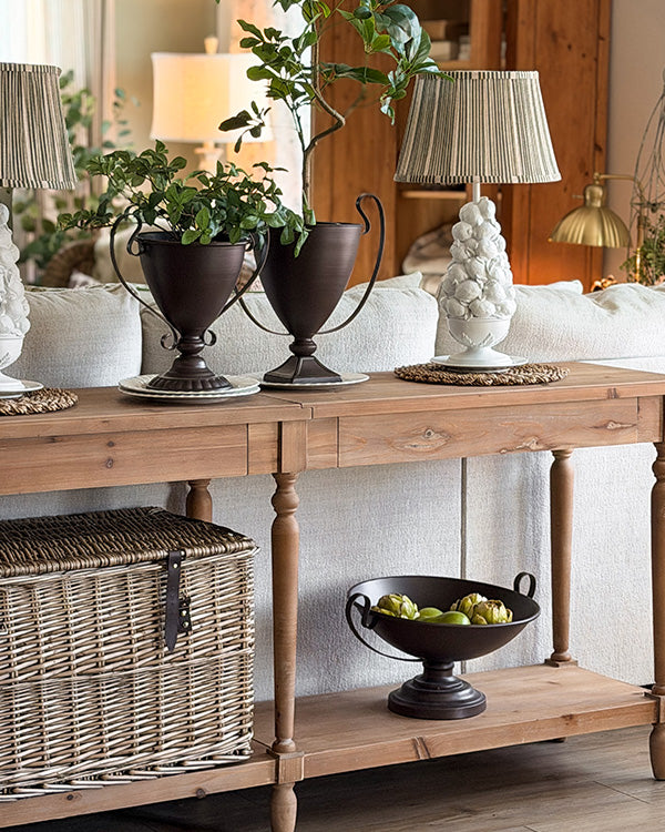 Natural Wood Console Table