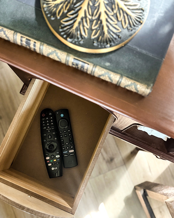 Pine Side Table with Arched Door