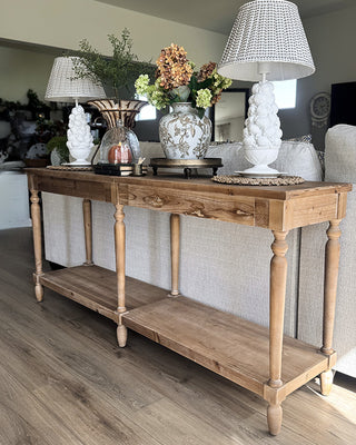 Natural Wood Console Table