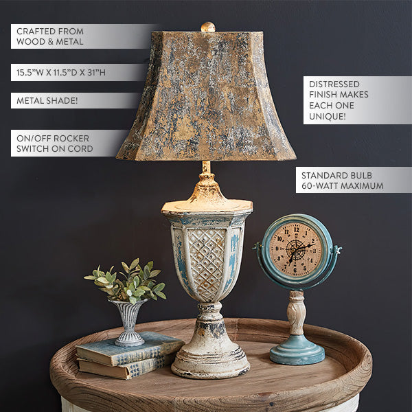 Rustic Table Lamp Stylized French Countryside Inspired Rustic Table Lamp - Decor Steals