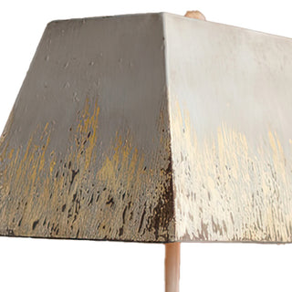 Rustic Distressed Wood Table Lamp
