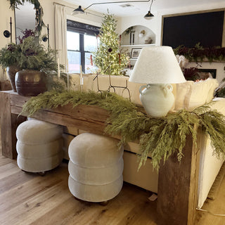 Rustic ceramic table lamp holiday living room decor