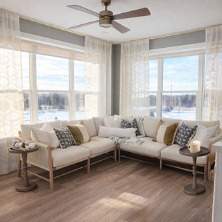 Natural Wood Round Pedestal Accent Tables