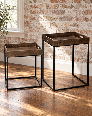 Butler Tray Side Tables, Set of 2